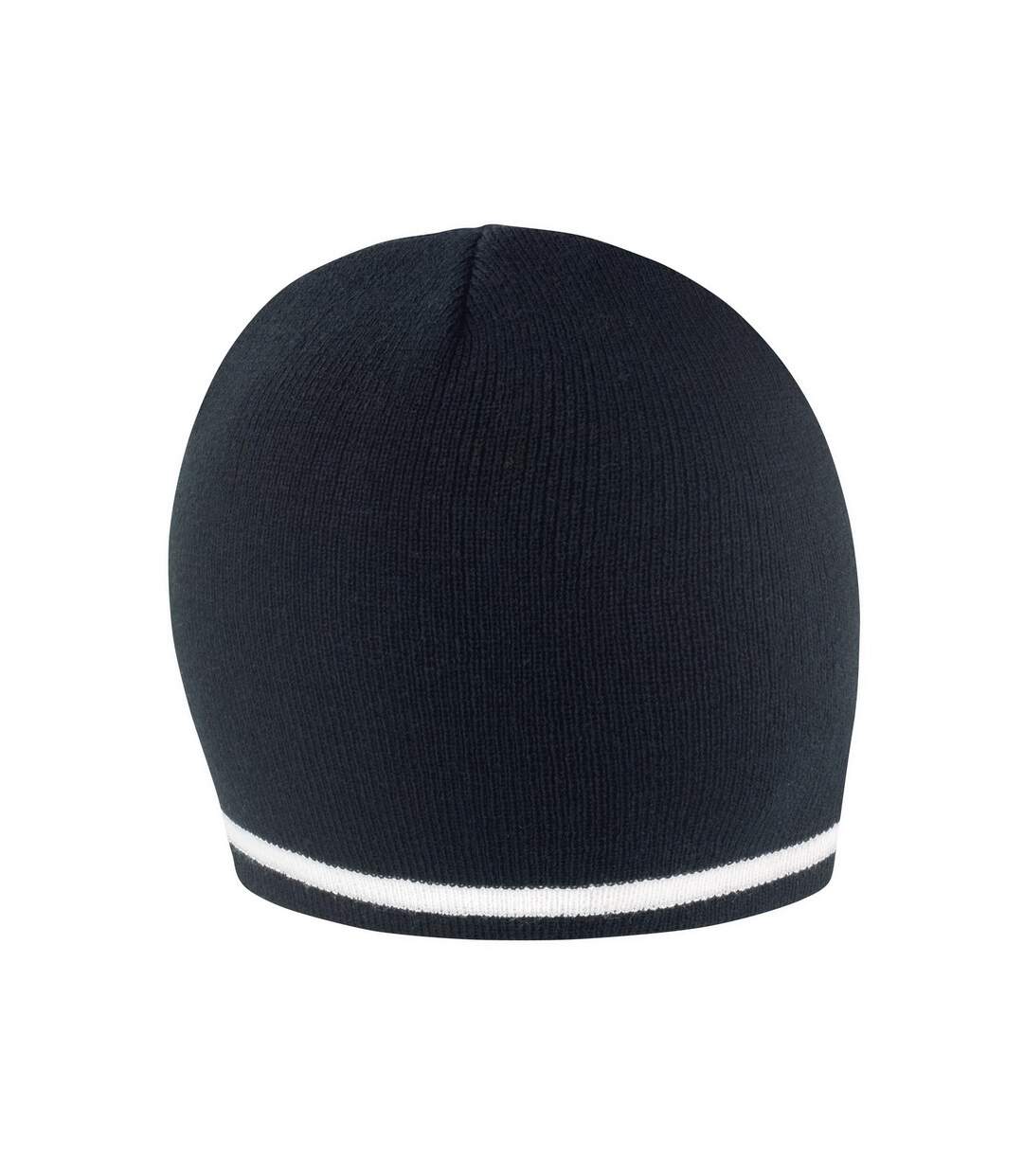 Bonnet National Adulte Noir Blanc Result Winter Essentials-1