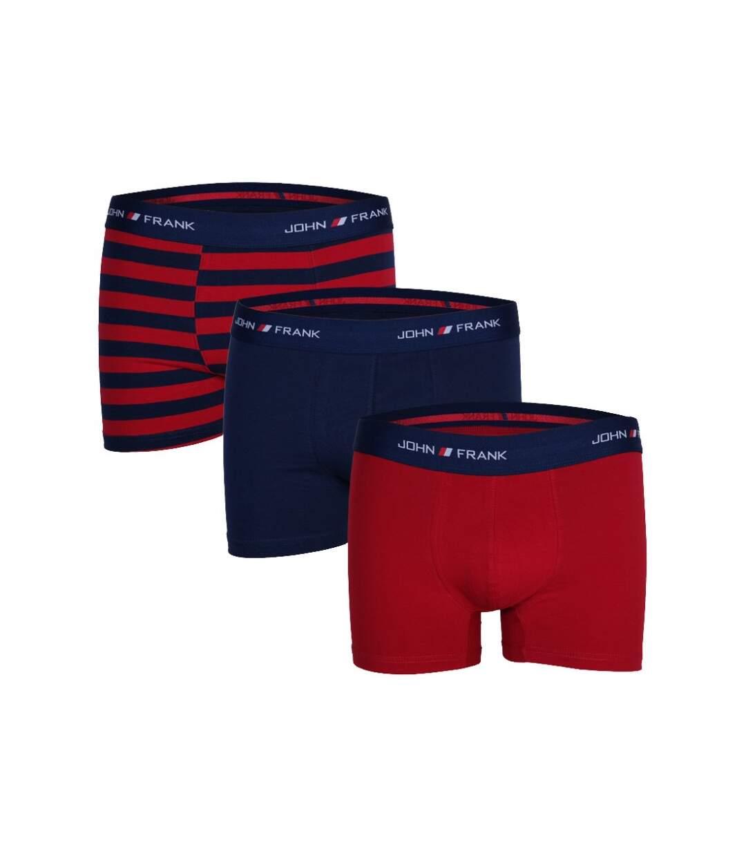 Boxer Homme JOHN FRANK Confort et Qualité en Coton Premium - Pack de 3-1