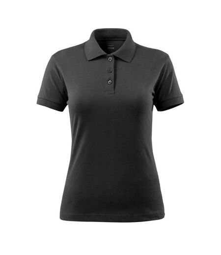 Womens/ladies Grasse Crossover Polo Shirt Black Mascot