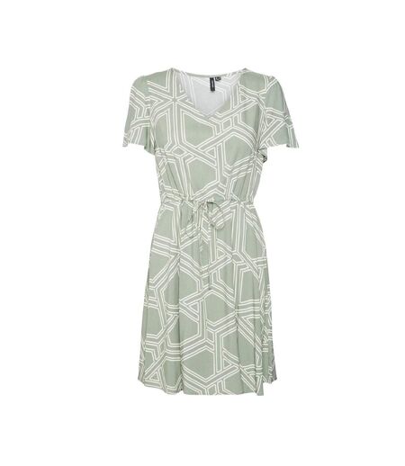 Robe Blanc/Vert Femme Vero Moda Vmeasy Joy - L