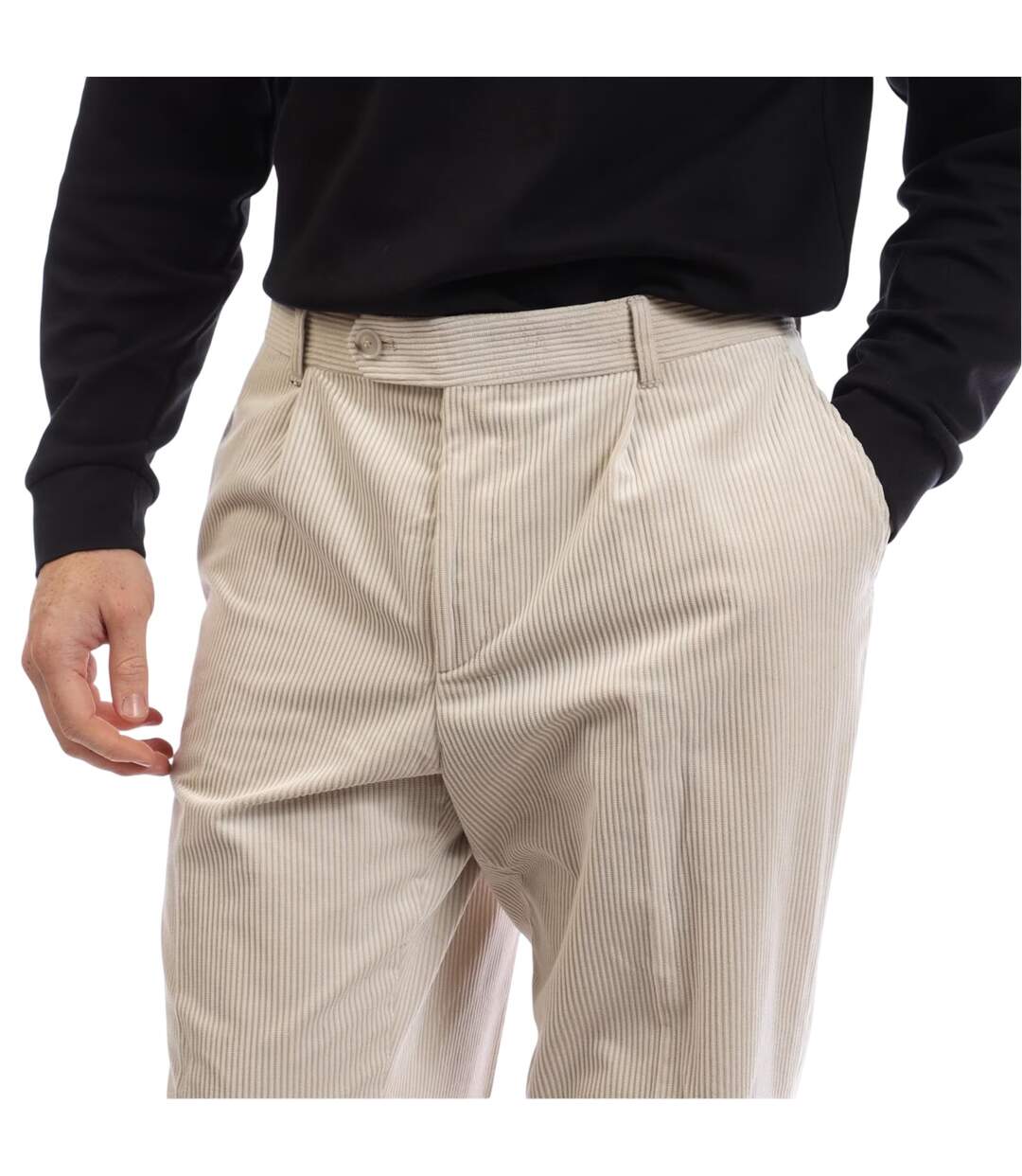 Chino Motif/style Rayure Verticale Perin Homme Blanc Boss-4
