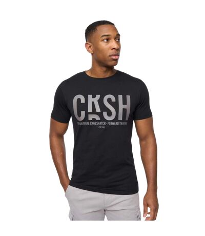 Mens solari t-shirt black Crosshatch