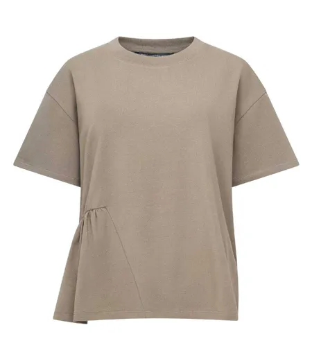T-shirt Motif/style Asymétrique Femme Kaki French Connection