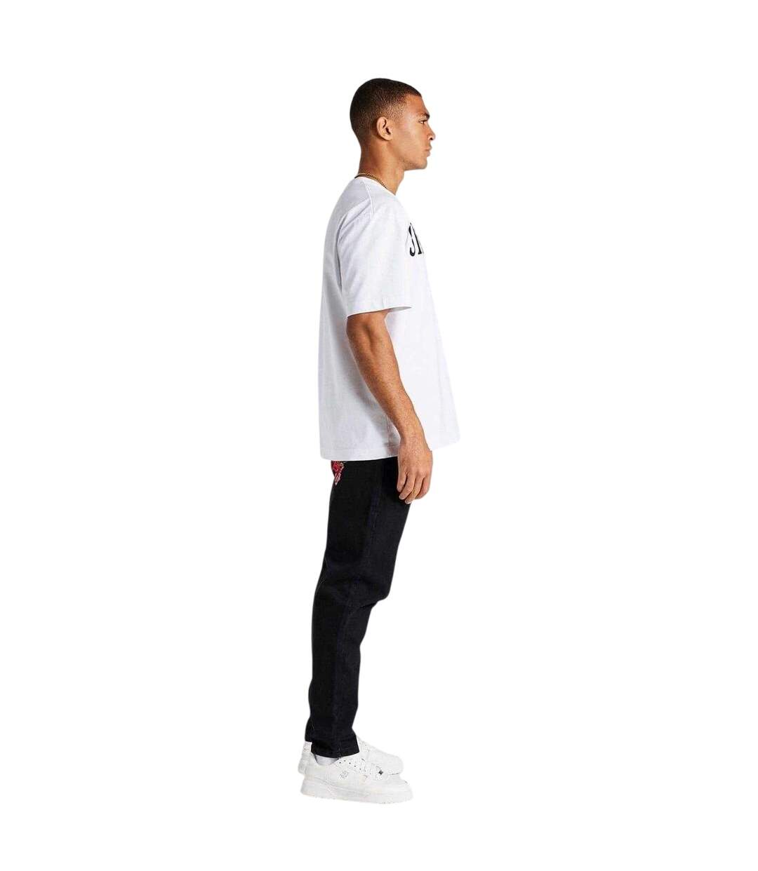 Jean Motif/style Broderie Florale St Jean Homme Noir SikSilk-4