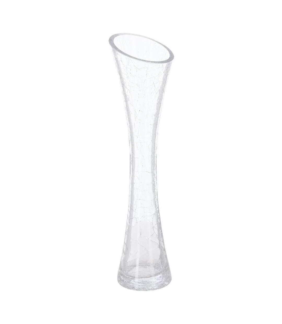 Soliflore Evasé Craquelé 30cm Transparent-1