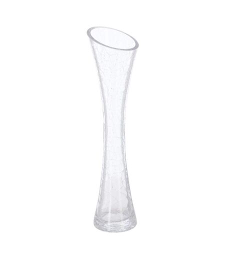 Soliflore Evasé Craquelé 30cm Transparent