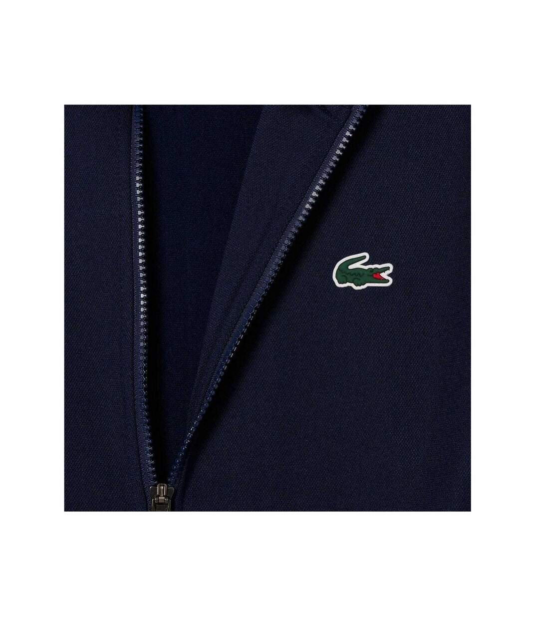 Mens Interlock Full Zip Tennis Sweatshirt Navy White Lacoste-4