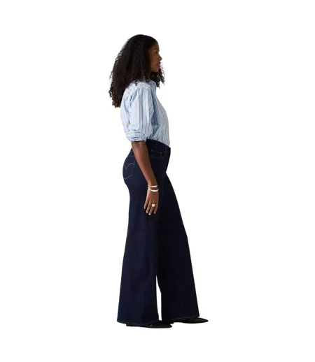 Womens/ladies Wide Leg Shaping Jeans Darkest Sky Levis