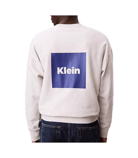 Sweat gris/bleu homme calvin klein jeans lv04rd216g