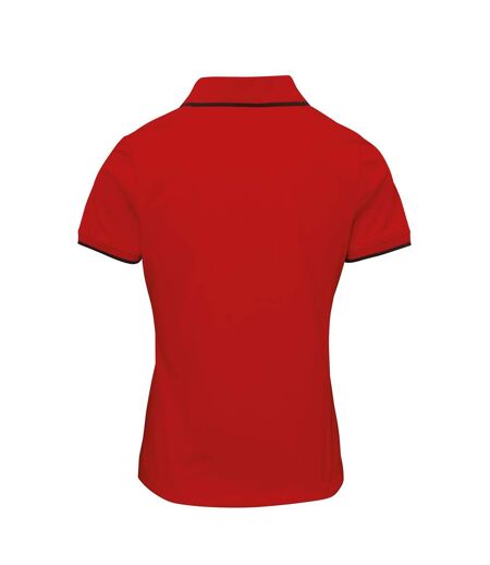 Coolchecker Polo Sport Femme Rouge Noir Premier