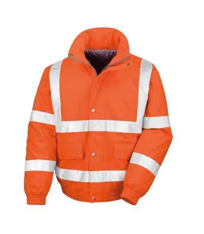 Result Mens Reflective Safety Padded Softshell Blouson Jacket (Orange) - UTRW4849