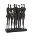 Statue Figurine en Résine 8 Personnes 64cm Noir-1