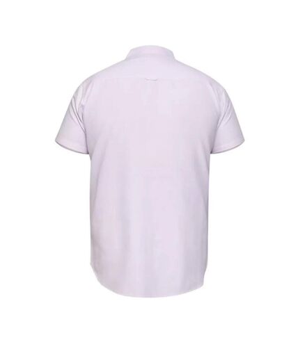 D555 Mens James Oxford Kingsize Short-Sleeved Shirt (Pink)