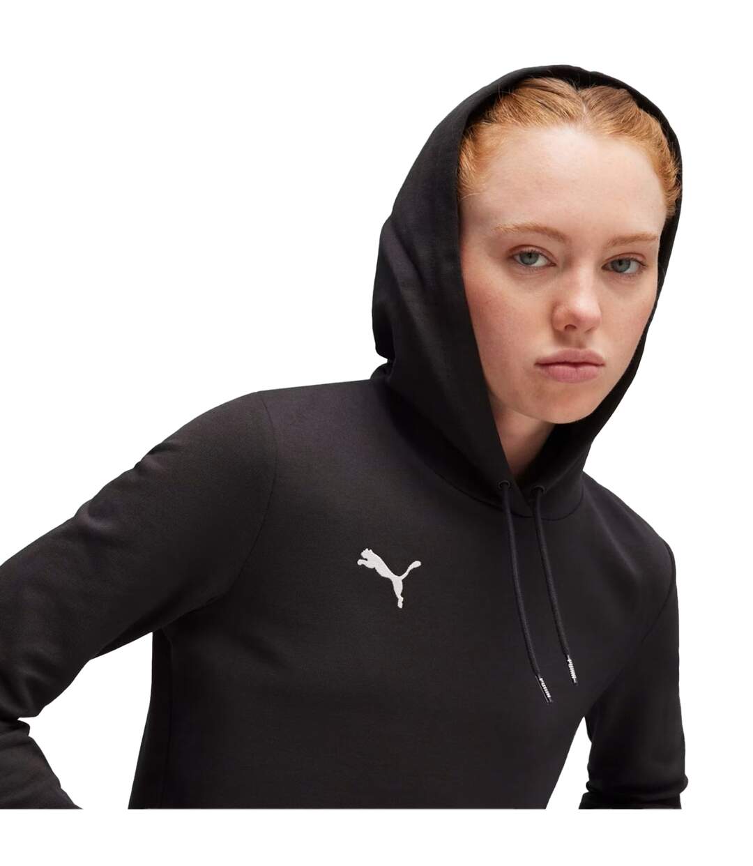Sweat À Capuche Décontracté Team Goal Femme Noir Puma-4