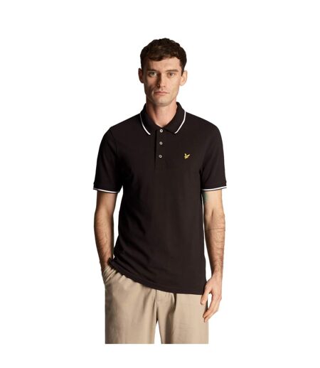 Polo homme noir vif / blanc Lyle & Scott Lyle & Scott