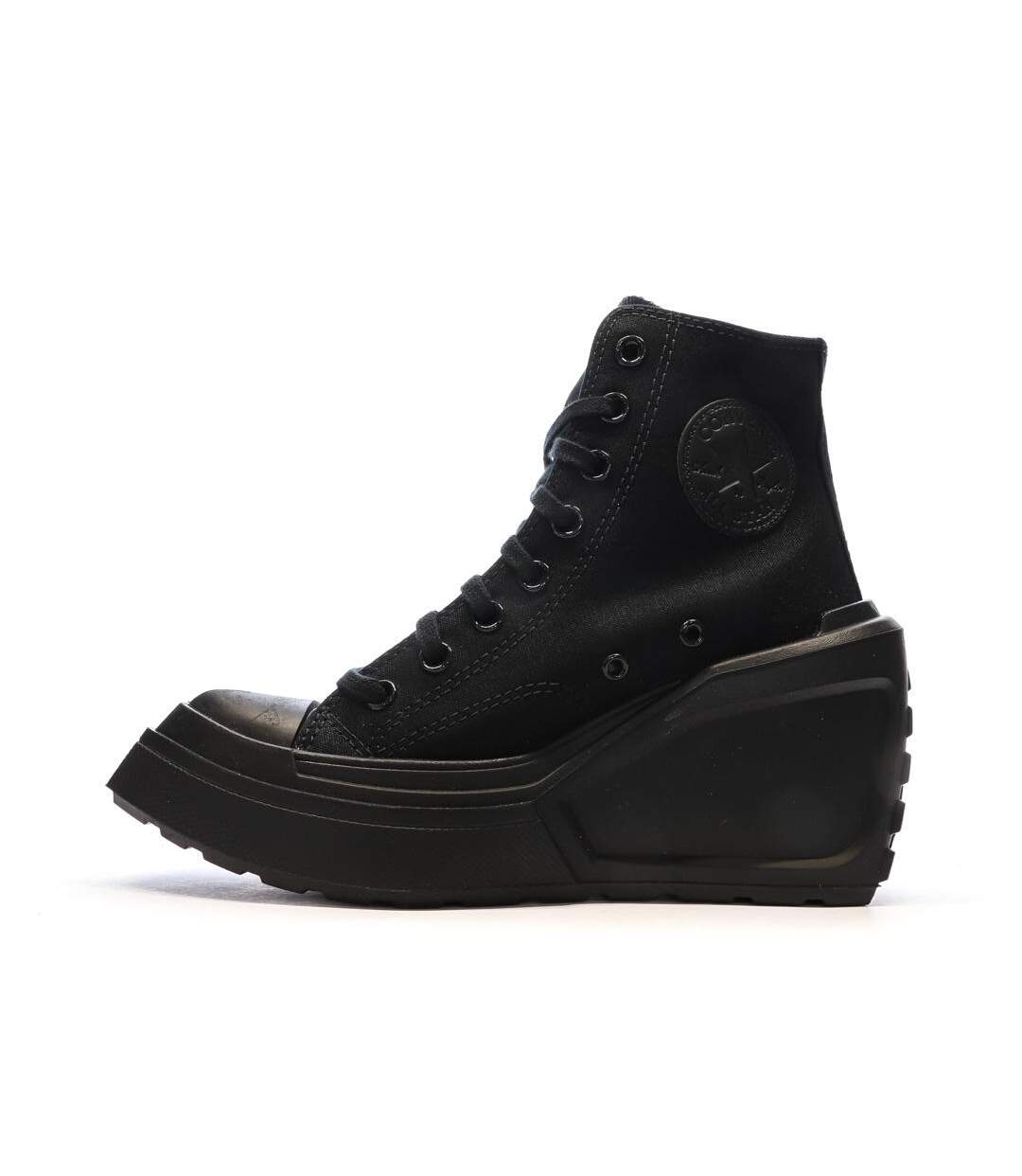 Baskets noires femme converse chuck 70 de luxe wedge-1
