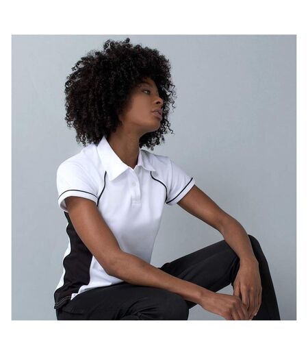 Finden & Hales - Polo sport - Femme (Blanc/Noir) - UTRW428