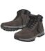 Men's Anthracite Dual-Material Ankle Boots
