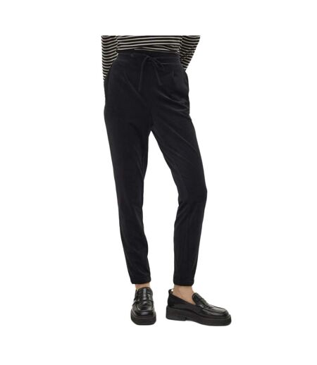 Pantalon fluide velours noir femme vero moda lea