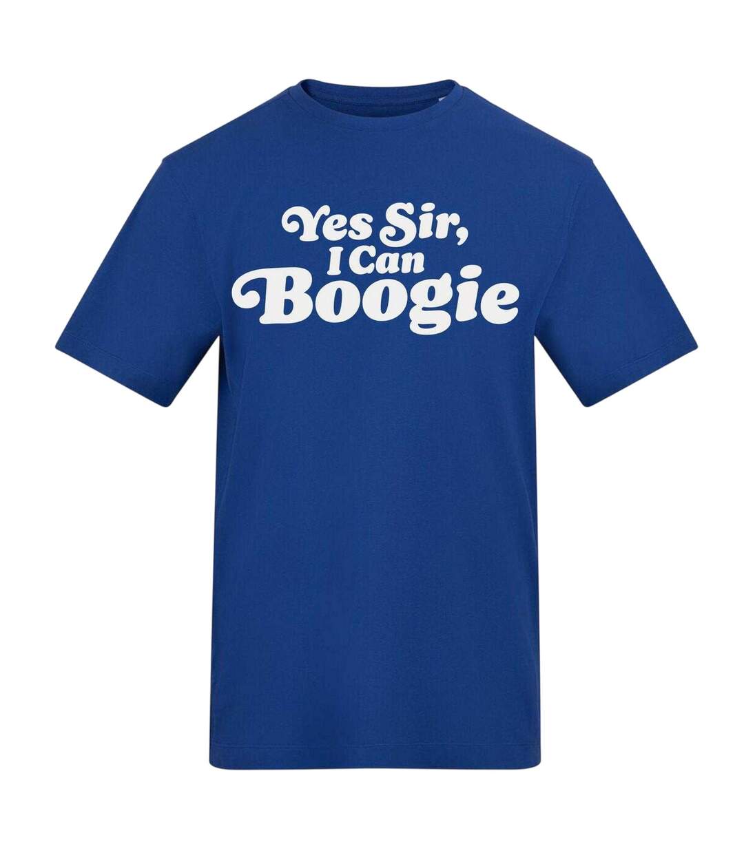 Mens Yes Sir, I Can Boogie T-shirt Blue AWD-1