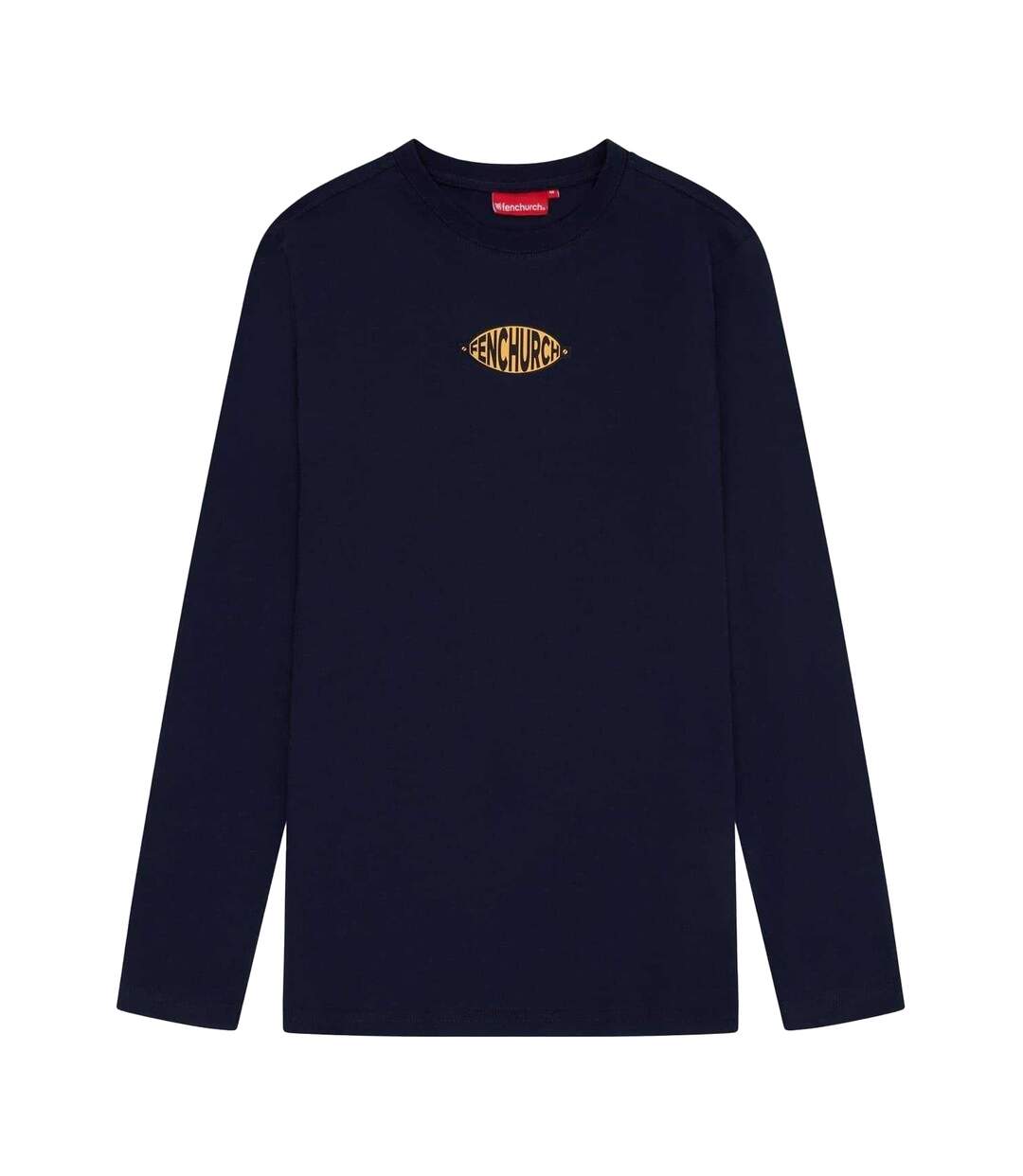T-shirt Manches Longues Motif/style Logo Ovale Homme Bleu Marine Fenchurch-1