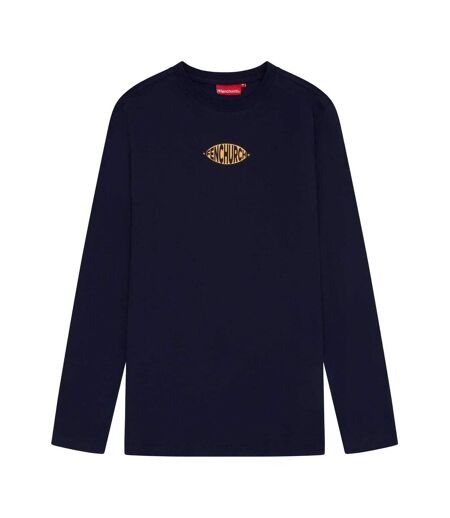T-shirt Manches Longues Motif/style Logo Ovale Homme Bleu Marine Fenchurch