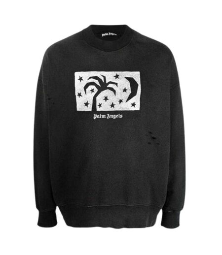 Sweat Motif/style Bleu Nuit Homme Noir Palm Angels