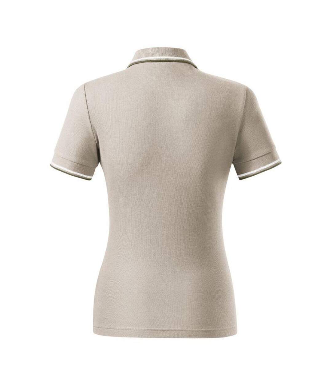 Womens/ladies Focus Pique Polo Shirt Ice Grey Malfini-2
