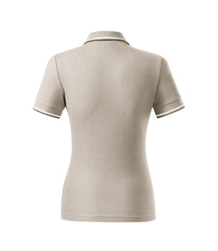Womens/ladies Focus Pique Polo Shirt Ice Grey Malfini