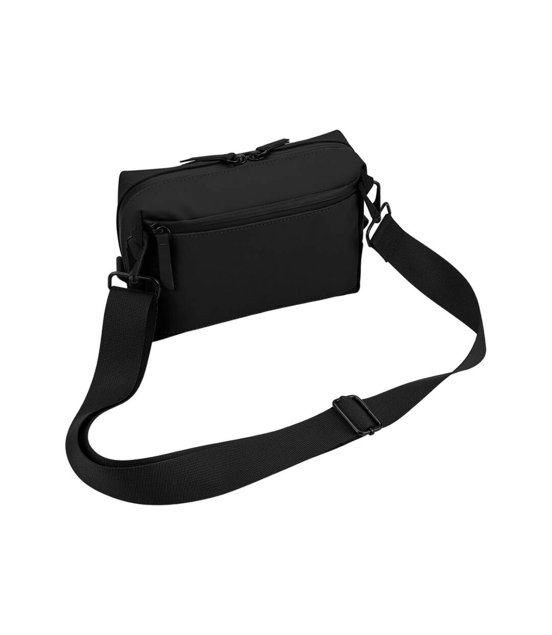 Matte pu coating crossbody bag one size black Bagbase-2