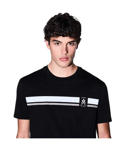 Mens Exchange Regular Short-sleeved T-shirt Black Armani Exchange