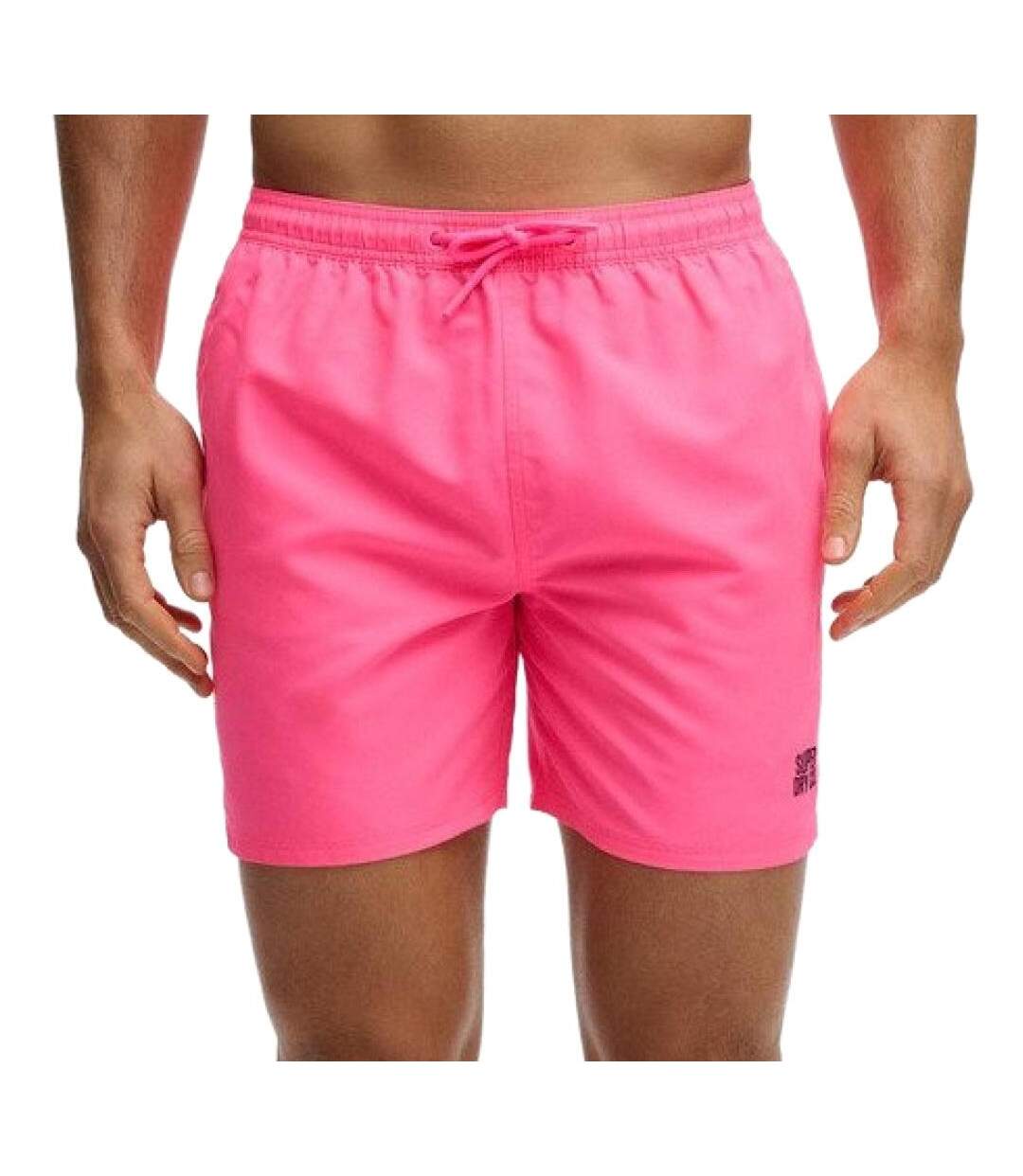 Maillot de bain rose homme superdry essential-1