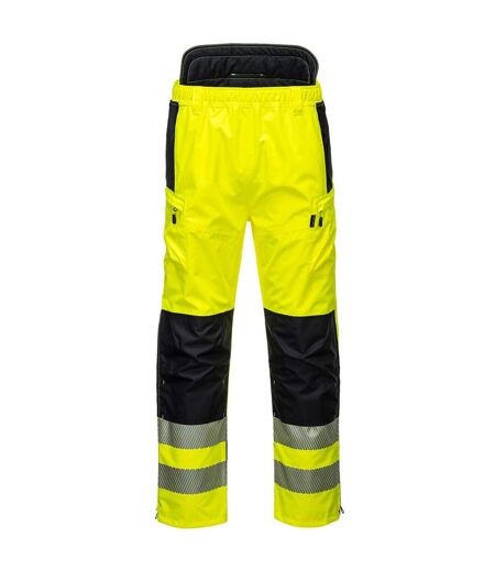 Mens pw3 extreme hi-vis waterproof trousers yellow/black Portwest