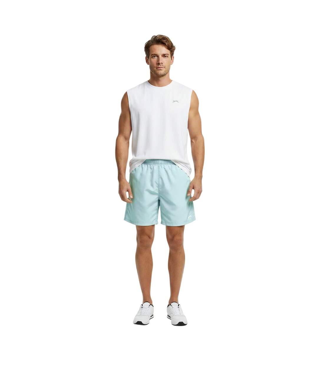 Mens Logo Shorts Light Blue Slazenger-1