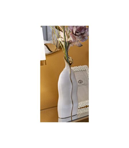Vase Design en Céramique Uma 40cm Blanc