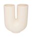 Vase Design en Céramique Rivi 25cm Blanc Chaud-2