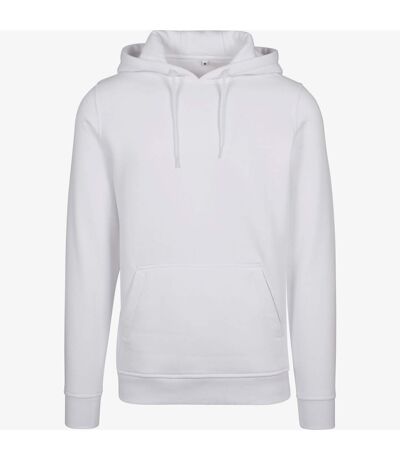 Build Your Brand Mens Heavy Pullover Hoodie (White) - UTRW5681