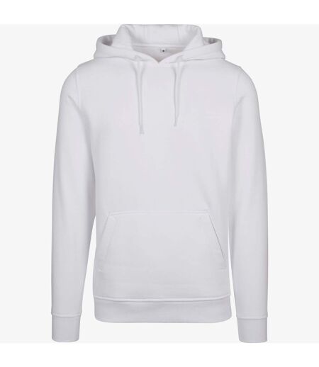 Build Your Brand Mens Heavy Pullover Hoodie (White)