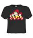 Womens/ladies Colour With Dancing Letters Devo Crop Top Charcoal Amplified-1