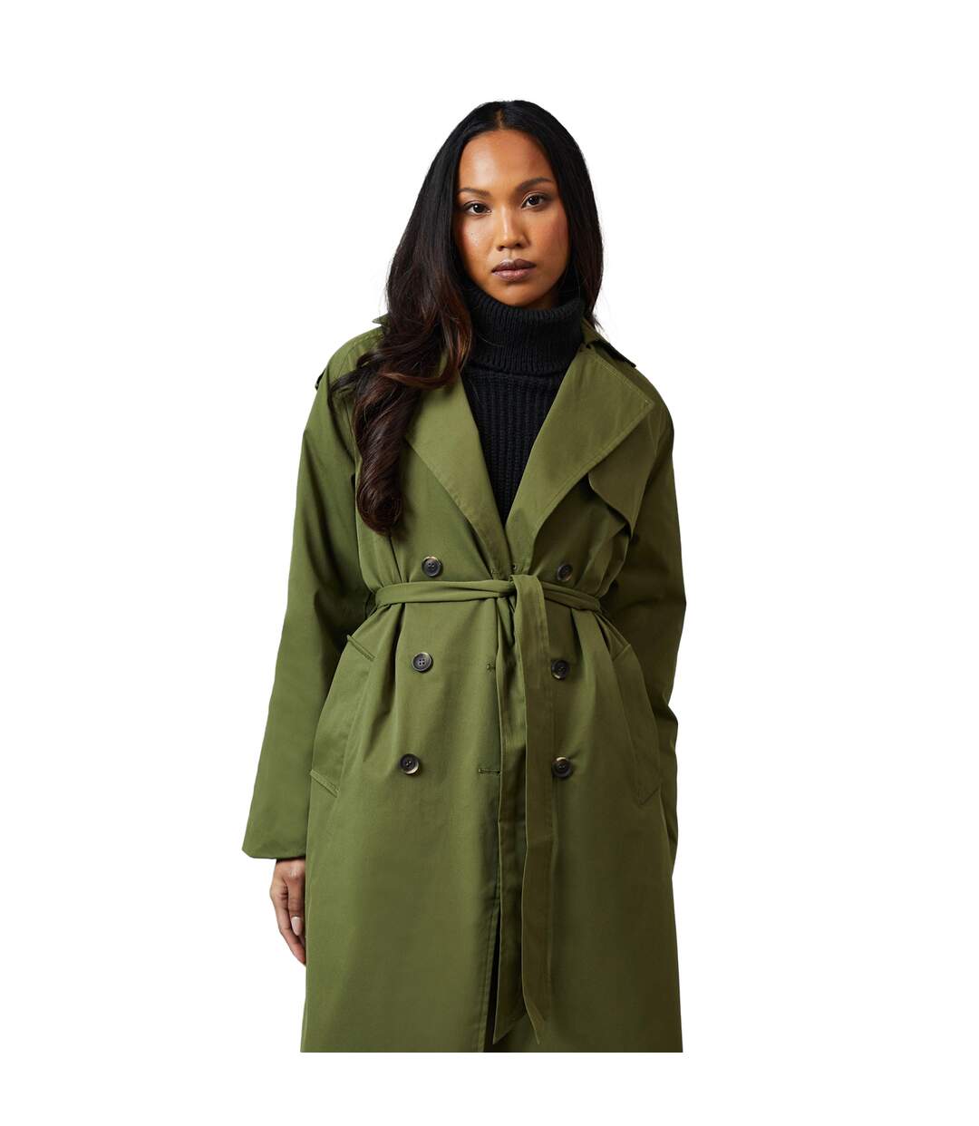 Trench femme vert kaki Principles-3