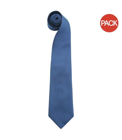 Premier Mens Fashion ”Colours” Work Clip On Tie (Pack of 2) (Royal) (One Size) - UTRW6938