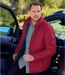 Men's Burgundy Water-Repellent Padded Jacket