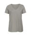 B&C Favourite - T-Shirt en coton bio à  col V - Femme (Gris clair) - UTBC3642