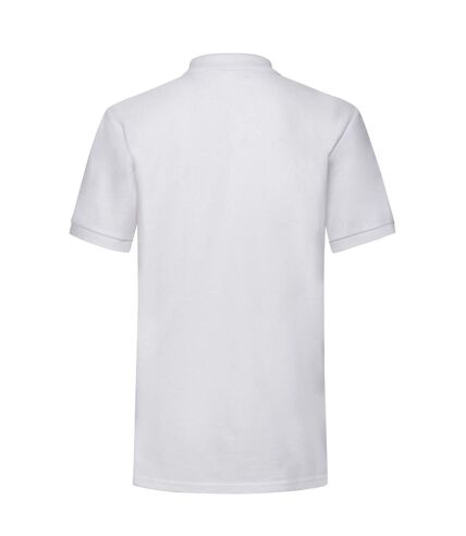 Fruit of the Loom Mens Plain Heavyweight Polo Shirt (White)