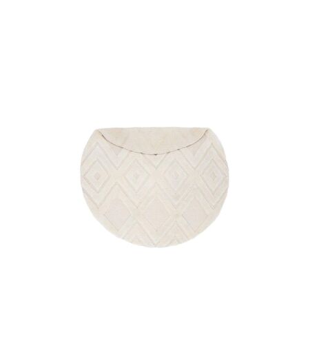 Tapis Déco Rond en Laine Dahlia 200cm Blanc