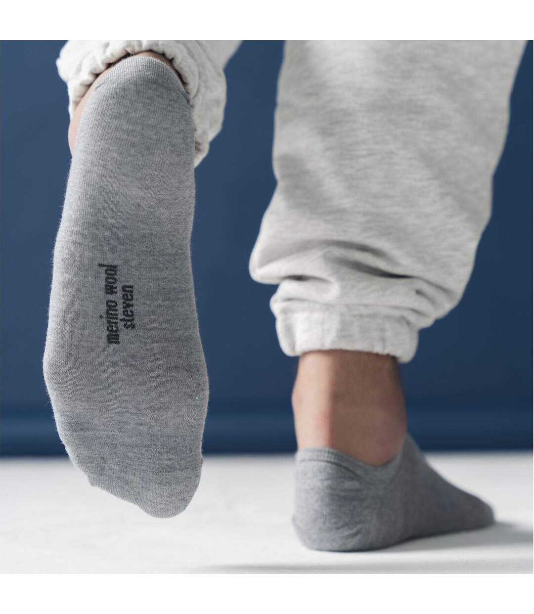 Mens Merino Wool No Show Socks Invisible Low Cut Warm Footsies Socks-4