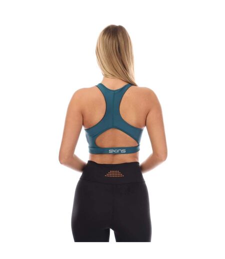 Womens/ladies Series-3 Active Sports Bra Teal Skins