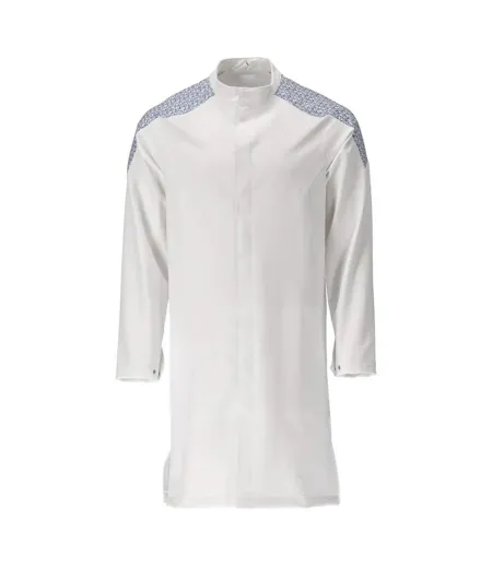 Mens Smock Food & Care Full Apron 5xl White Azure Blue Mascot