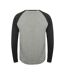 Tee Jays T-shirt de baseball à manches longues pour hommes (Gris chiné / noir) - UTPC3419