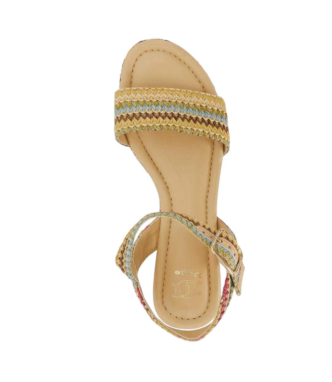 Womens/ladies Lazer Open Toe Platform Heel Sandals Multicoloured Dune London-3